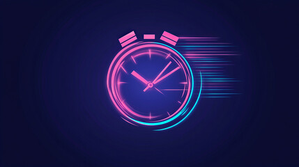 "A fast time logo featuring a stopwatch, representing a speed concept for quick delivery, express, and urgent services. This vector line icon illustrates deadlines and delays."






