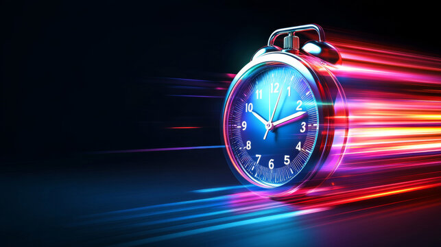 "A timer icon symbolizing fast time, quick delivery, and express urgent shipping services. 