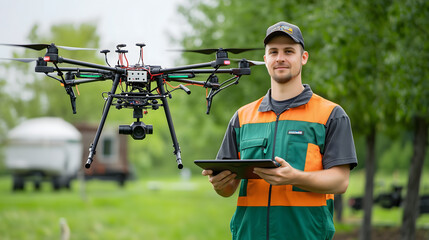 Drones used for agriculture, including research, safety, rescue, and terrain scanning technologies. Drones also monitor soil moisture and yield problems, and send data to smart farmers on tablets