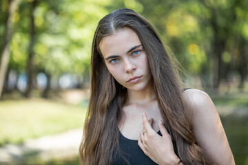 Portrait of a young beautiful girl