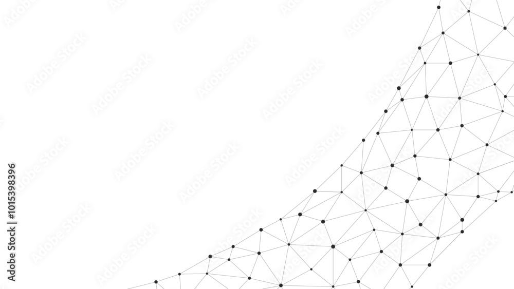 Fototapete Technology abstract background. Abstract Plexus mesh geometric background. Triangles connected by lines. Minimalist mesh backdrop. Abstract polygonal shape.