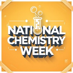 National Chemistry Week celebration with science-themed illustration for educational events or promotions