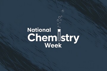 National Chemistry Week with lab flask illustration for educational events or promotional materials