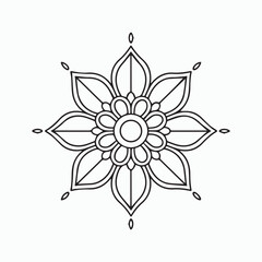 simple mandala coloring page, pattern mandala, geometric mandala vector design