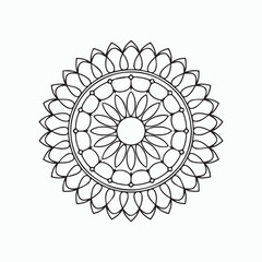 simple mandala coloring page, pattern mandala, geometric mandala vector design