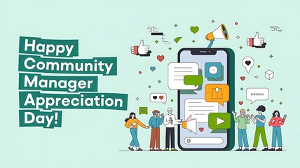 Community Manager Appreciation Day celebration with social media interaction for event posters or promotions
