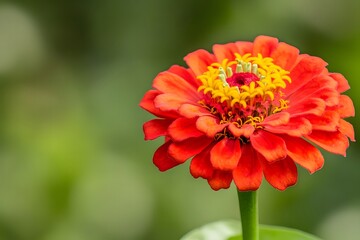 A close up of zinnia flowers with bright bold color petals