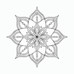 simple mandala coloring page, pattern mandala, geometric mandala vector design