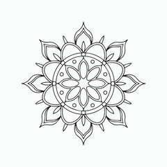 floral patterns kids Mandala Coloring Book,  wall art, tile design, kdp Book Interior, tattoo design and vector mandala line art