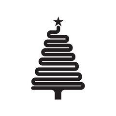 Christmas Tree Icon or Illustration