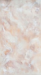 Obraz premium White and tan acrylic paint is blending together creating an abstract background with a marble effect. The paint is still wet and blending together