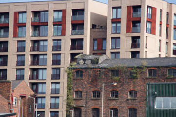 Old and new buildings in Liverpool, UK