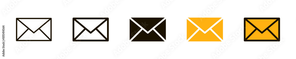 Poster envelope icon, email message icon - Mail icon button sign, notification new message icons buttons