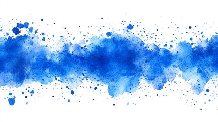 Fototapeta premium Background with watercolor elements and volumetric smoke. Blue color. Ideal for design, web, cards, text, decoration, or surfaces.