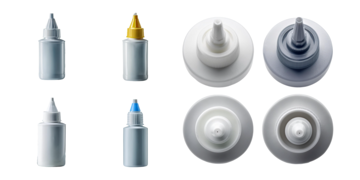 glue tubes, set collection, mega bundle, isolated on transparent background