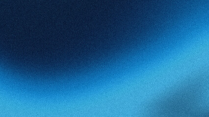 Abstract blue gradient background grainy texture. Wallpaper. Horizontal blue gradient. Suitable for banner, poster, header, flyer, etc.