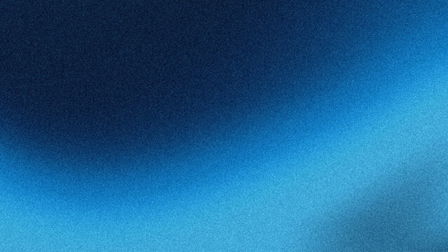 Abstract blue gradient background grainy texture. Wallpaper. Horizontal blue gradient. Suitable for banner, poster, header, flyer, etc.