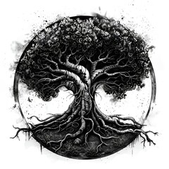 tree of life in circle
