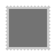 Square format postage stamp vector frame with perforated edges