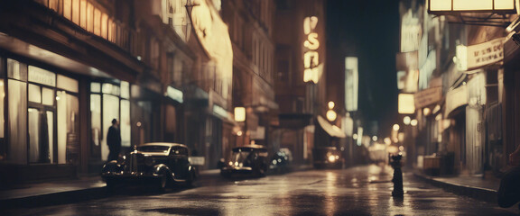 Old fashioned retro style gangster movie noir picture in dramatic scene moment