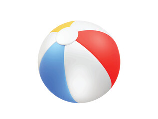 Beach ball icon illustration 3d render