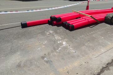 Corrugated PVC tubes for electrical conduit for underground installation