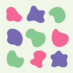 Collection of Vector abstract shapes and Liquid drops for design and creative element shapes