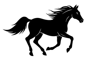 Obraz premium horse silhouette isolated on white