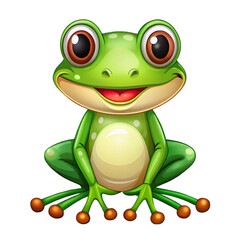 A drawing of a frog with a green frog on it