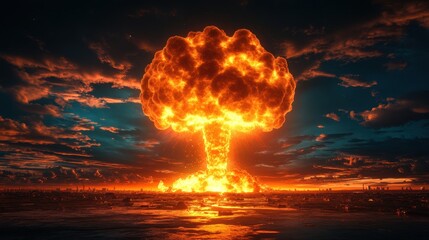 Nuclear explosion 2023. Generative AI.