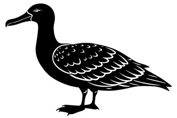 Cute Albatross silhouette minimalistic vector art illustration