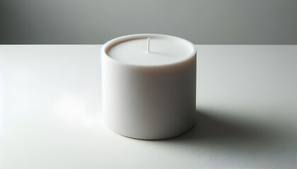 white minimal candle