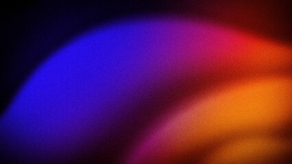 Vibrant abstract gradient with a blend of deep blue, orange, and purple, layered with a grainy texture. Ideal for 4K backgrounds, digital art, and design projects