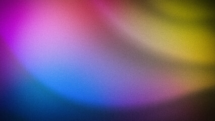 Vibrant abstract gradient blending shades of blue, purple, pink, and yellow. The soft grainy texture creates a dynamic backdrop, perfect for modern designs