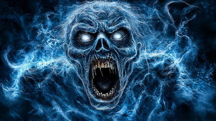 Void Gaze: Terrifying Portrait of the Undead

