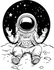 Naklejka premium Malbuch, Sketch, Vektorgrafik, illustration, graphic, silhouette, graustufen