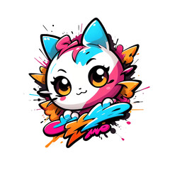 Cute Cat Cartoon Illustration
