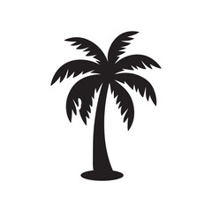 palm tree icon silhouette vector illustration