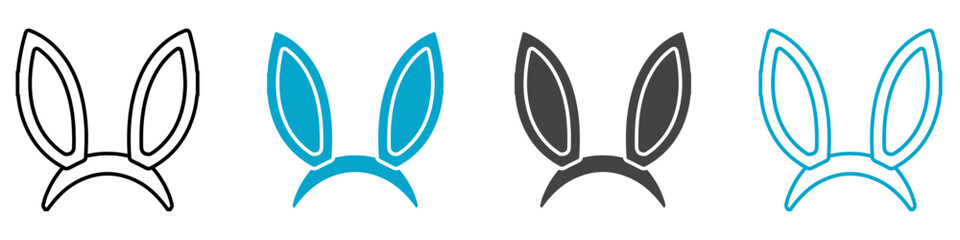 bunny ears icon sign and symbol