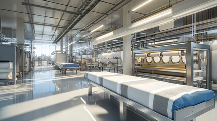 An advanced facility focusing on the production of smart textiles for various applications.