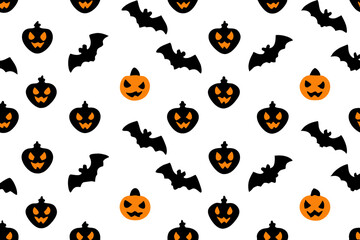 Halloween Vector Pattern silhouette vector art illustration