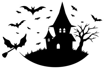 Halloween Vector Pattern silhouette vector art illustration