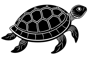  Cute Turtle silhouette minimalistic vector art illustration 