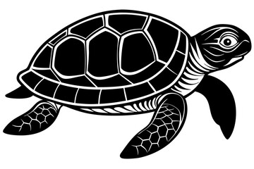  Cute Turtle silhouette minimalistic vector art illustration 
