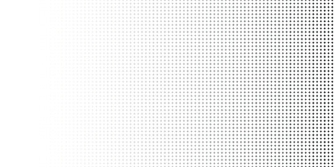 Dotted gradient halftone background. Horizontal seamless dots pattern in pop art style. Abstract modern stylish texture. Vector