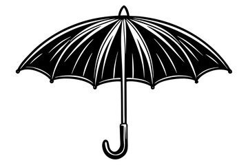  Beautiful Umbrella silhouette minimalistic vector art illustration