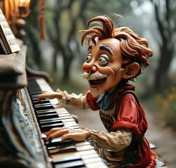 Obraz premium playing the piano generate, AI