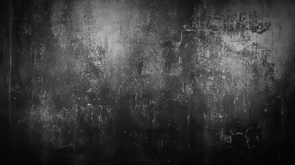 Obraz premium Dark textured concrete wall in black and white showcasing grunge aesthetics industrial design elements and urban backgrounds for creative projects and photography