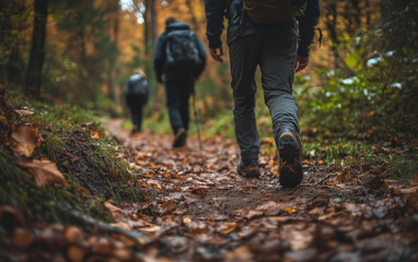Autumn Hiking Trail: A Scenic Forest Path