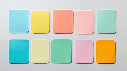 Rounded rectangle adhesive paper label on a clean white background ideal for branding product packaging custom stickers and creative design applications